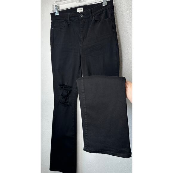 Sneak Peak Black Distressed Knee Bootcut Jeans 29 - Picture 2 of 12